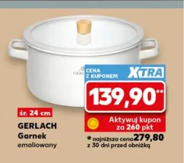 Garnek emaliowany Gerlach śr. 24 cm