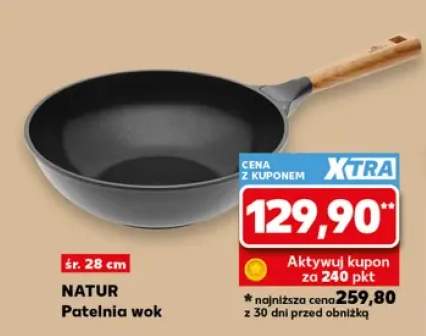 Patelnia wok Gerlach Natur śr. 28 cm