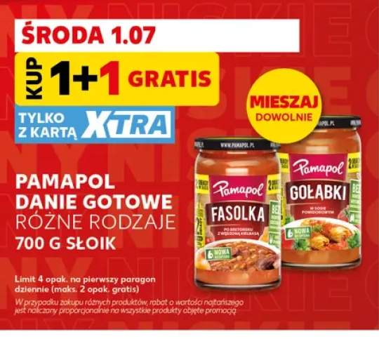 Fasolka po bretońsku z wędzoną kiełbasą Pamapol +1 wariant