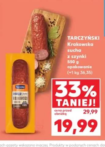 Kiełbasa krakowska sucha z szynki Tarczyński