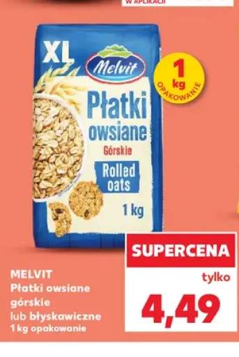 Płatki owsiane górskie Melvit +1 wariant