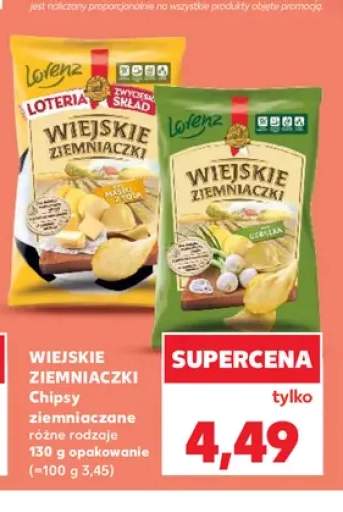 Chipsy Wiejskie Ziemniaczaki o smaku masło z solą +1 wariant