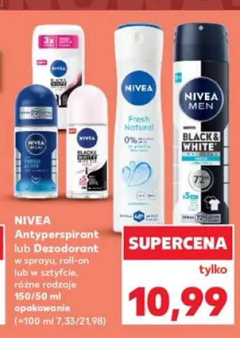 Antyperspirant roll-on Nivea Men Fresh Active +3 warianty