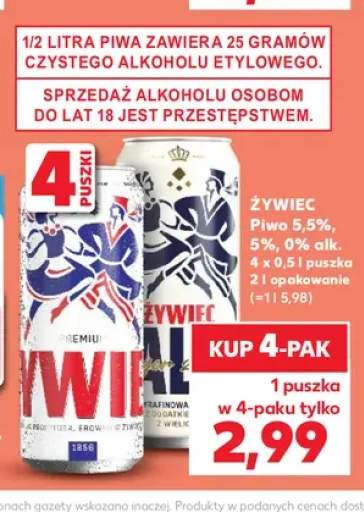 Piwo Żywiec 5,5% +2 warianty
