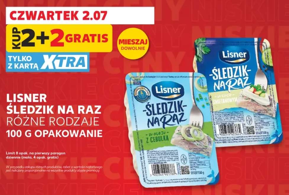 Śledzik na raz Lisner w oleju z cebulką +1 wariant