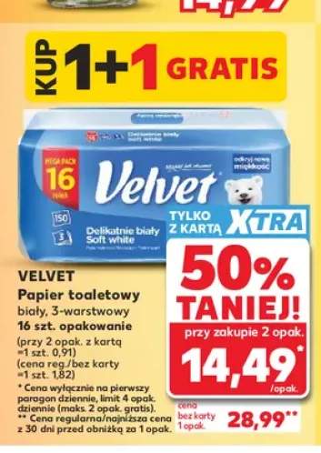Papier toaletowy Velvet Delikatnie biały