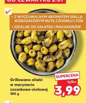 Grillowane oliwki w marynacie czosnkowo-ziołowej