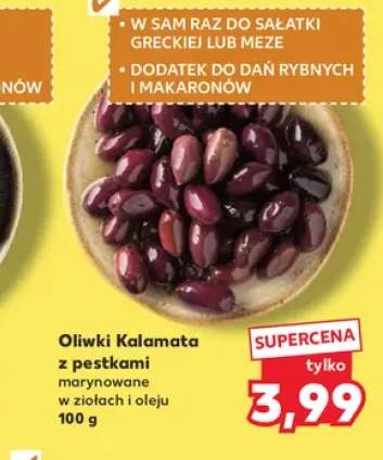 Oliwki Kalamata z pestkami marynowane w ziołach i oleju