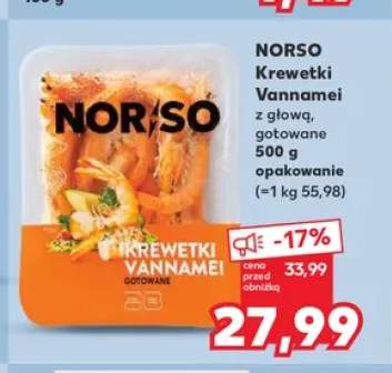 Krewetki Vannamei z głową gotowane Norso