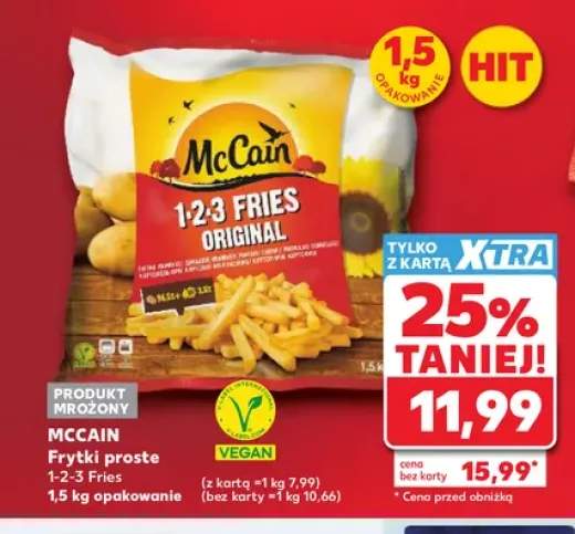 Frytki proste McCain 1-2-3 Fries Original