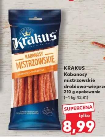 Kabanosy mistrzowskie Krakus drobiowo-wieprzowe