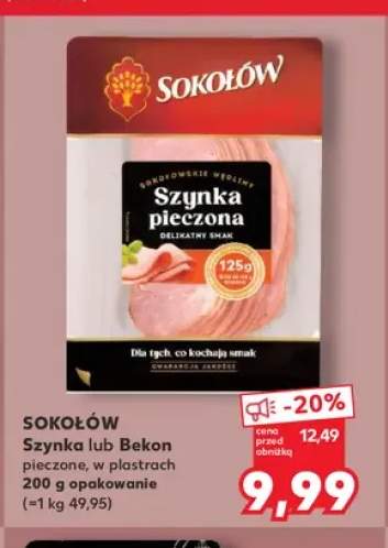 Szynka pieczona w plastrach Sokołów +1 wariant