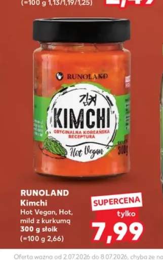 Kimchi Runoland Hot Vegan +2 warianty