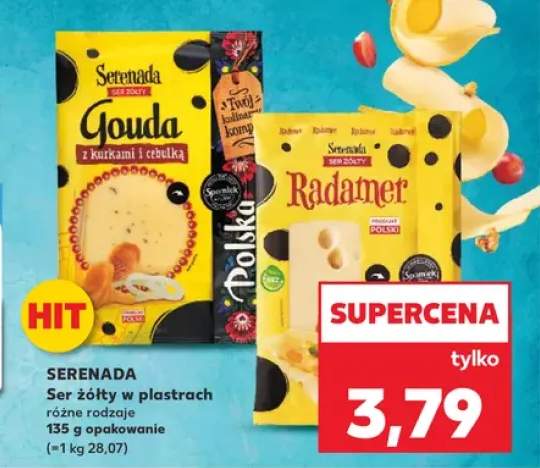 Ser żółty w plastrach Radamer Serenada +1 wariant