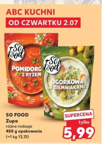 Zupa pomidorowa z ryżem So Food +1 wariant
