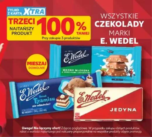 Czekolady marki E. Wedel +3 warianty