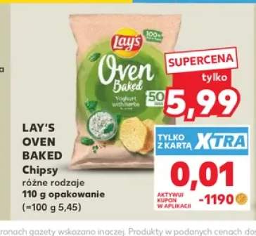 Chipsy Lay's Oven Baked jogurt z ziołami