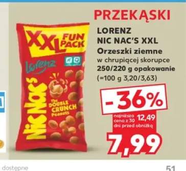 Orzeszki ziemne Lorenz Nic Nac's XXL 250 g