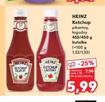 Ketchup łagodny Heinz +1 wariant