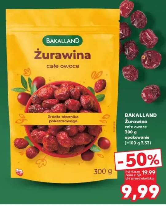 Żurawina całe owoce Bakalland