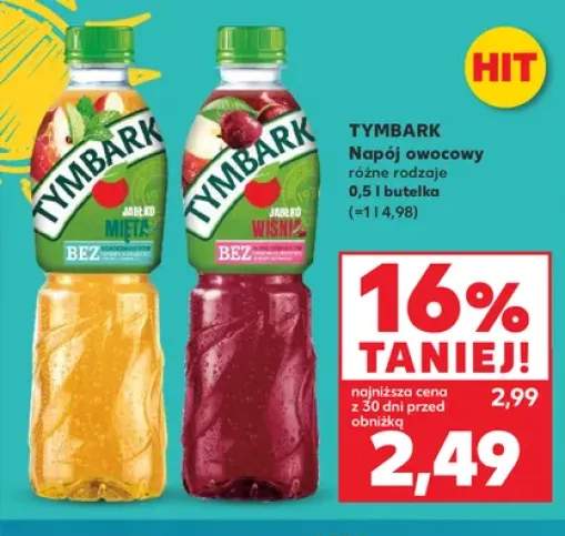 Napój owocowy Tymbark Jabłko Wiśnia +1 wariant