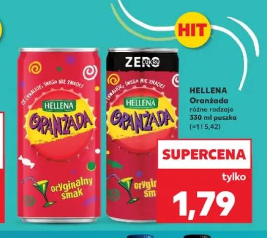 Oranżada Hellena Oryginalny smak +1 wariant