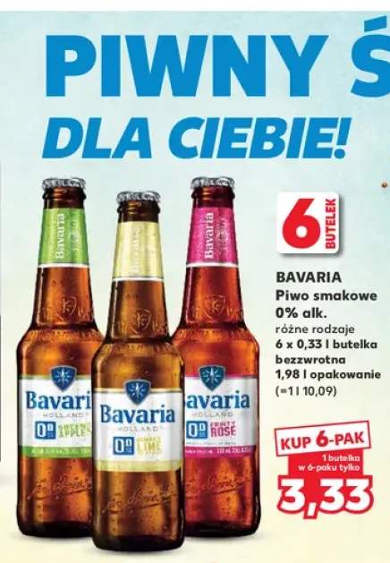 Piwo bezalkoholowe Bavaria Ginger Lime 6-pak +2 warianty