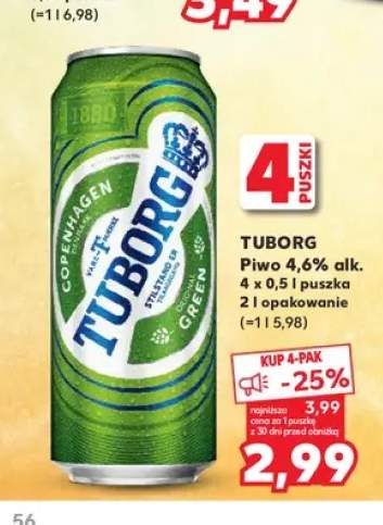 Piwo Tuborg Green 4-pak