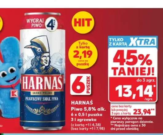 Piwo Harnaś Jasne Pełne 6-pak