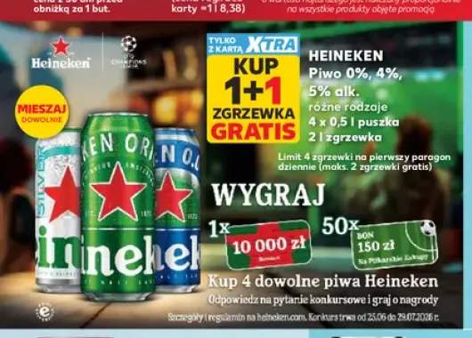 Piwo Heineken 4-pak +2 warianty