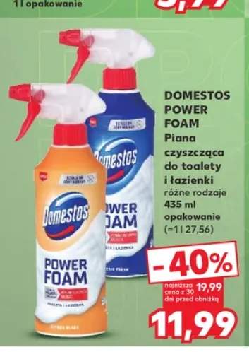 Piana czyszcząca do toalety i łazienki Domestos Power Foam
