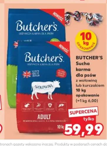 Sucha karma dla psów Butcher's z wołowiną +1 wariant