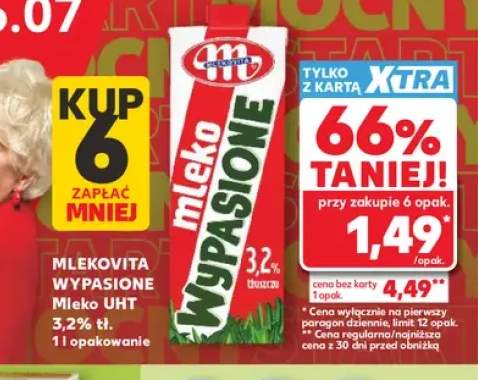 Mleko UHT 3,2% Mlekovita Wypasione