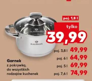 Garnek z pokrywką Blaumann 1,8 l