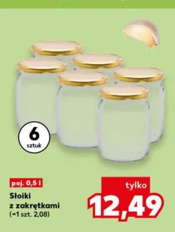 Słoiki z zakrętkami 6-pak 0,5 l