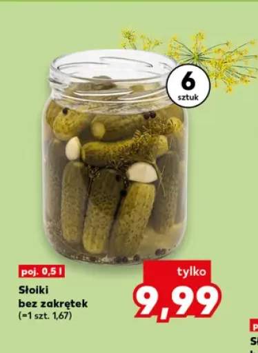 Słoiki bez zakrętek 0,5 l 6-pak