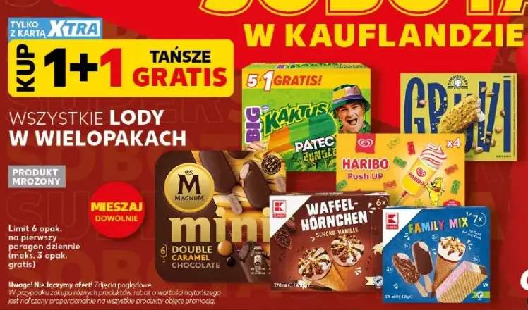 Lody w wielopakach +5 wariantów
