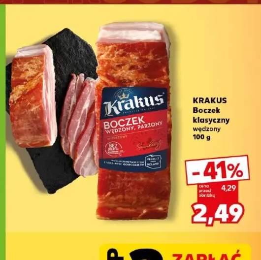 Boczek klasyczny wędzony Krakus