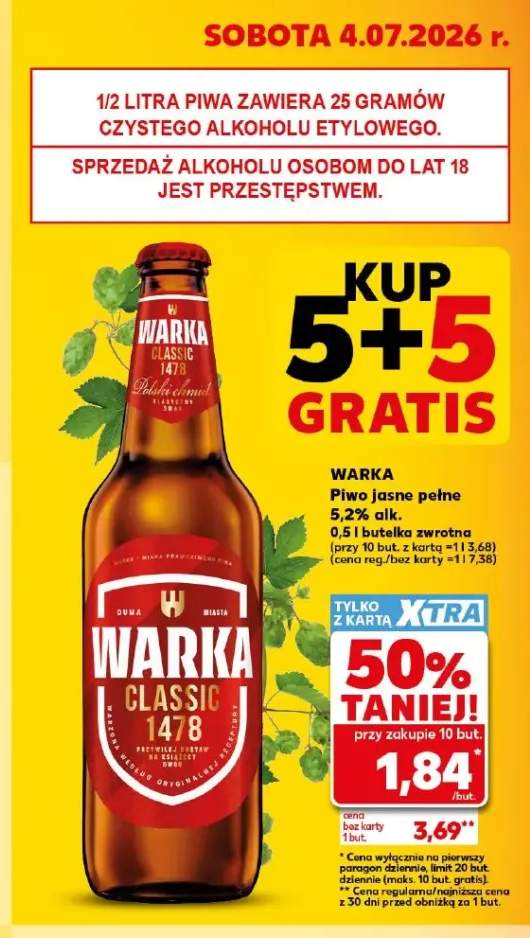 Piwo Warka Classic