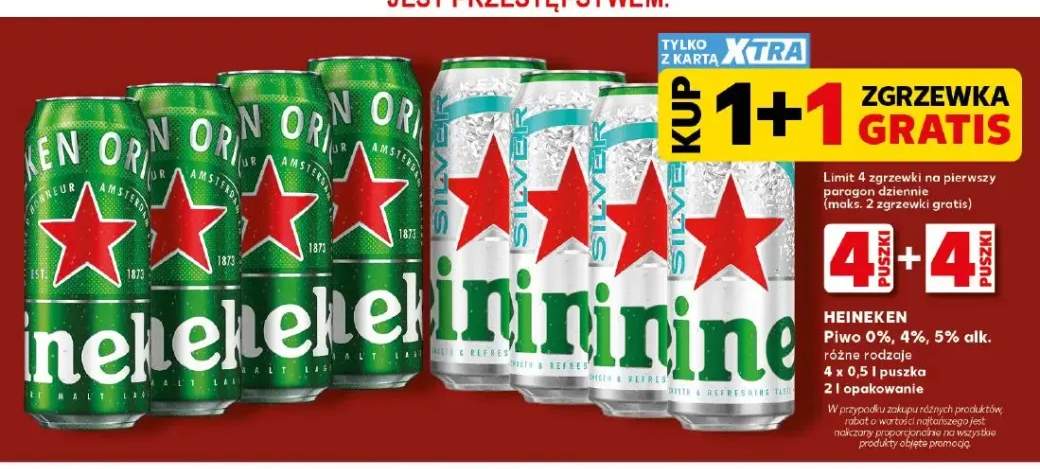 Piwo Heineken Original +2 warianty