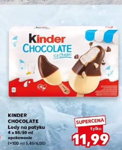 Lody na patyku Kinder Chocolate 4-pak