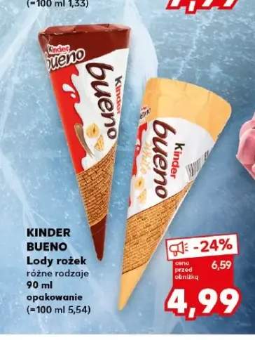 Lody rożek Kinder Bueno +1 wariant