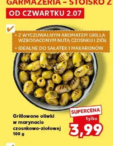 Grillowane oliwki w marynacie czosnkowo-ziołowej