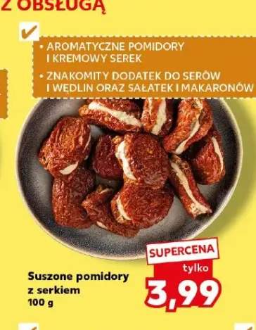 Suszone pomidory z serkiem