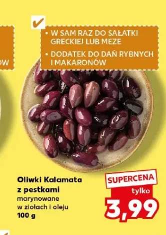 Oliwki Kalamata z pestkami marynowane w ziołach i oleju
