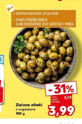 Zielone oliwki z migdałami