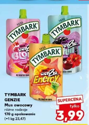 Mus owocowy Tymbark Genzie Glo +2 warianty