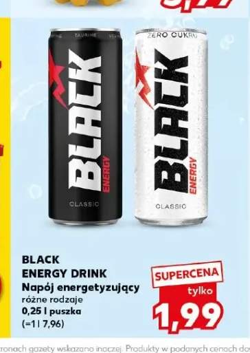 Napój energetyzujący Black Energy Drink Classic +1 wariant