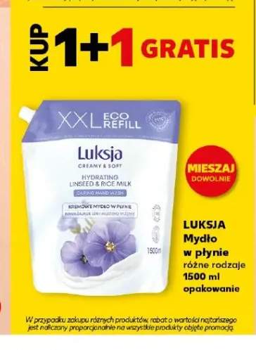 Mydło w płynie Luksja Hydrating Linseed & Rice Milk zapas