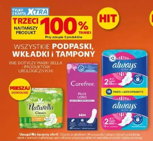 Podpaski, wkładki i tampony +5 wariantów